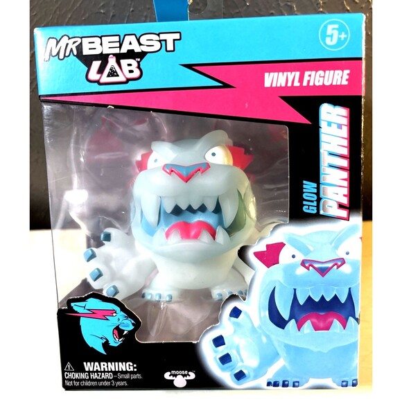 MR BEAST Lab GLOW PANTHER Vinyl Figure 3.5" Glow In The Dark NEW IN PACKAGE - Picture 1 of 3